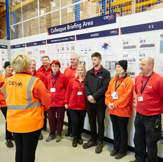 CEVA ekip brifingi (CEVA 2024 CSR Report görseli)